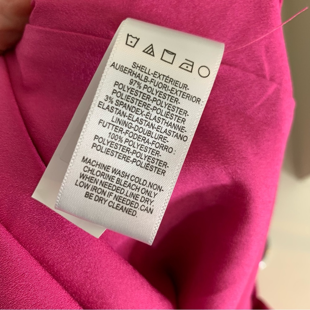 Dress the Population Nicole Sweetheart Neck Midi Dress Fuchsia Pink S NWT - Picture 7 of 11